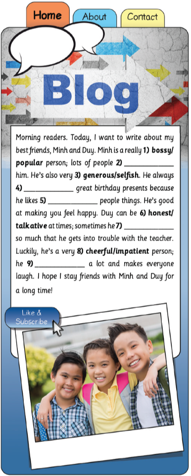 1c. Vocabulary - Unit 1. My world - SBT Tiếng Anh 7 Right on! 2 1