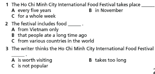 2f. Reading - Unit 2. Fit for life - SBT Tiếng Anh 7 Right on! 2 1
