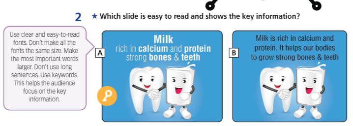 3. Present healthy/unhealthy food – Presentation skills – SBT Tiếng Anh 6 – Right on! 1 1