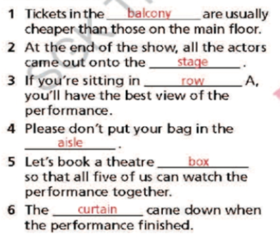 3c. Vocabulary - Unit 3. Arts & Music - SBT Tiếng Anh 7 Right on! 1 2