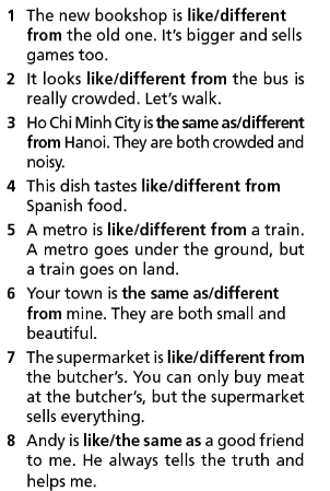 5e. Grammar - Unit 5. Travel and Transportation - SBT Tiếng Anh 7 Right on! 3 1