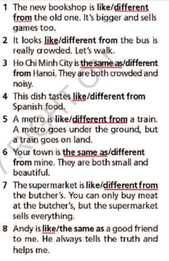 5e. Grammar - Unit 5. Travel and Transportation - SBT Tiếng Anh 7 Right on! 3 3