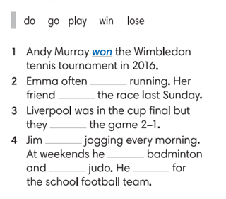 6.5 Listening and Vocabulary - Unit 6. A question of sport – Tiếng Anh 6 – English Discovery 3 1