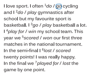 6.5 Listening and Vocabulary - Unit 6. A question of sport – Tiếng Anh 6 – English Discovery 4 1