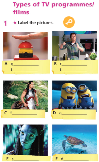 6c. Vocabulary – Unit 6. Entertainment – SBT Tiếng Anh 6 – Right on! 0 1