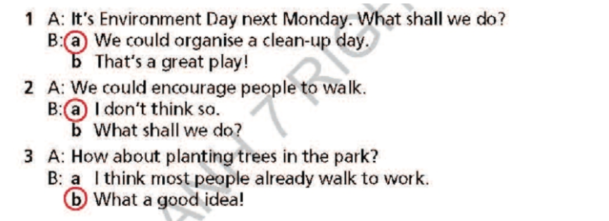 6d. Everyday English - Unit 6. Be Green - SBT Tiếng Anh 7 Right on! 1 2