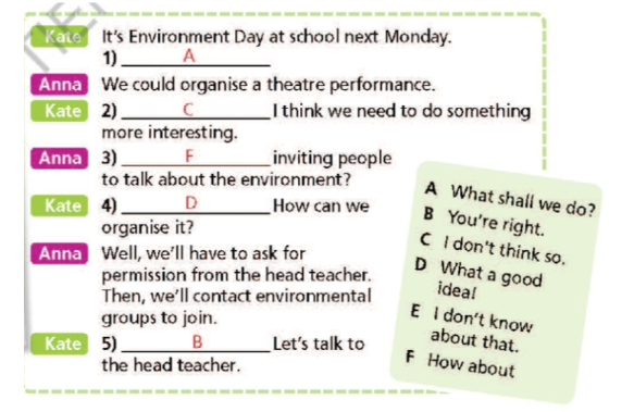 6d. Everyday English - Unit 6. Be Green - SBT Tiếng Anh 7 Right on! 2 2