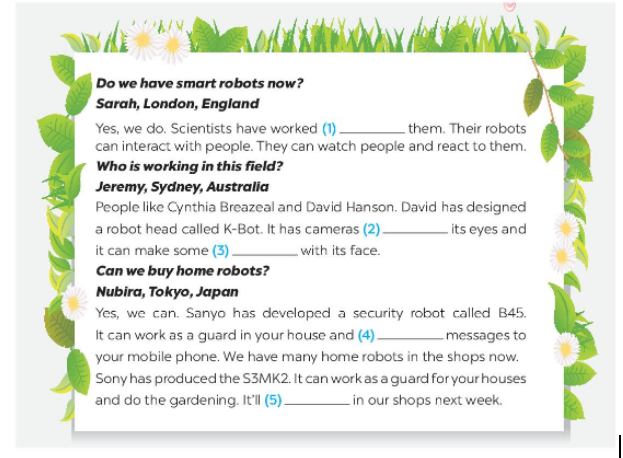 D. Reading - Unit 12. Robots - SBT Tiếng Anh 6 - Global Success (Kết nối tri thức) 1 1