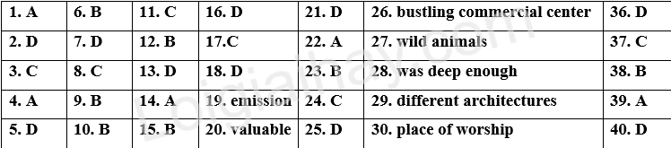 Đề thi học kì 1 Tiếng Anh 11 iLearn Smart World - Đề số 8 1 1