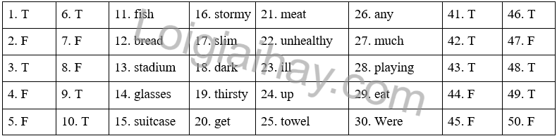 Đề thi học kì 2 Tiếng Anh 6 Friends Plus - Đề số 3 1 1