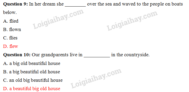 Đề thi vào lớp 6 môn Tiếng Anh trường Nguyễn Tất Thành năm 2018 1 4