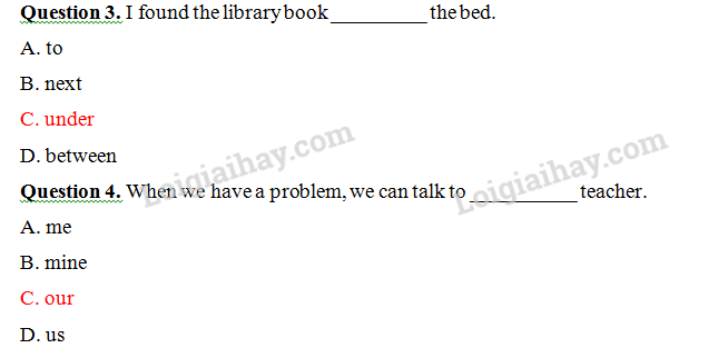 Đề thi vào lớp 6 môn Tiếng Anh trường Nguyễn Tất Thành năm 2020 1 2