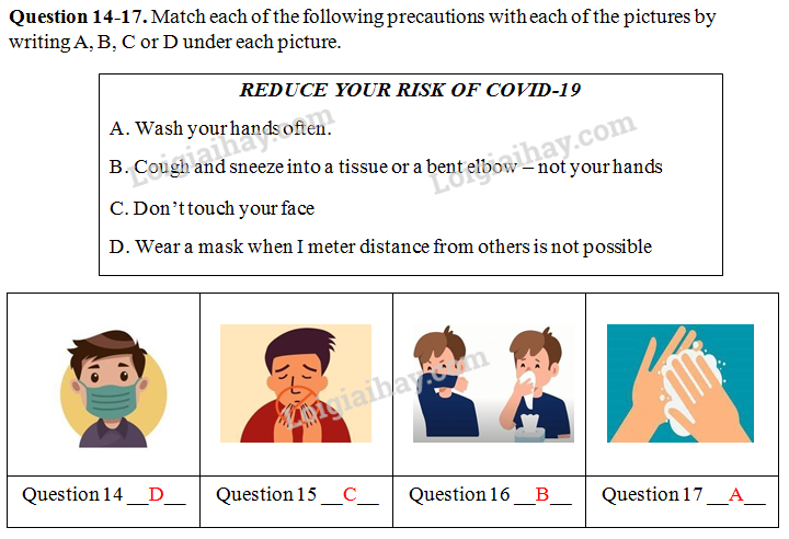 Đề thi vào lớp 6 môn Tiếng Anh trường Nguyễn Tất Thành năm 2020 1 8
