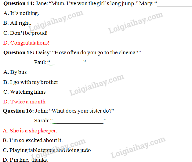 Đề thi vào lớp 6 môn Tiếng Anh trường Nguyễn Tất Thành năm 2021 1 7