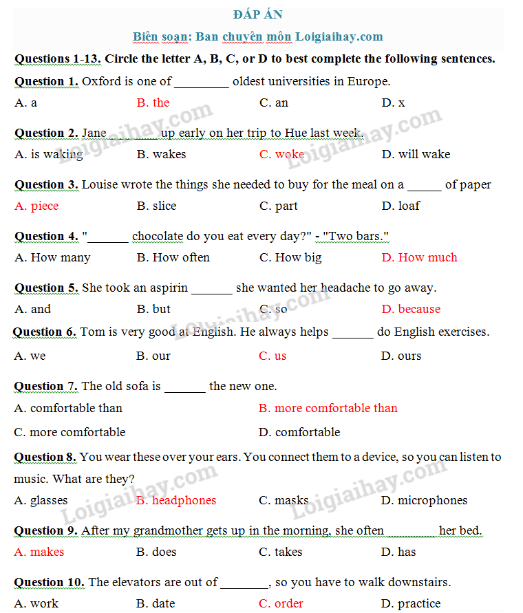 Đề thi vào lớp 6 môn Tiếng Anh trường Nguyễn Tất Thành năm 2023 1 1