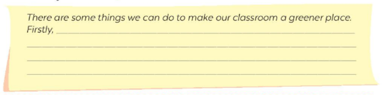 E. Writing - Unit 11. Our Greener World - SBT Tiếng Anh 6 - Global Success (Kết nối tri thức) 2 1