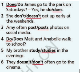 Grammar Bank Unit 1 - SBT Tiếng Anh 7 Right on! 1 2