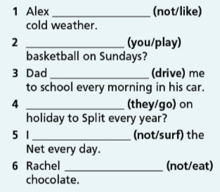 Grammar Bank Unit 1 - SBT Tiếng Anh 7 Right on! 3 1