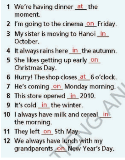 Grammar Bank Unit 1 - SBT Tiếng Anh 7 Right on! 6 2