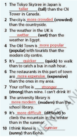 Grammar Bank Unit 5 - SBT Tiếng Anh 7 Right on! 2 2