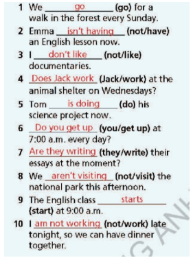 Grammar Bank Unit 6 - SBT Tiếng Anh 7 Right on! 1 2