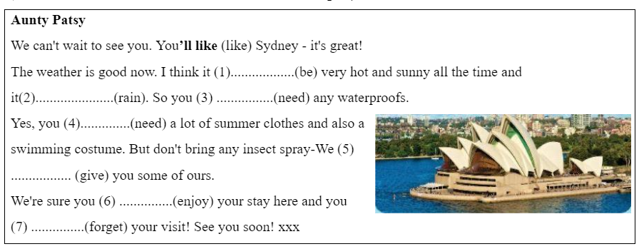 Language focus: be going to: affirmative, negative and questions, will/ won’t - Unit 8 - SBT Tiếng Anh 6 - Friends Plus (Chân trời sáng tạo) 4 1