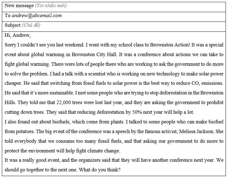 Lesson 2 - Unit 4. Global warming - SBT Tiếng Anh 11 iLearn Smart World 2 1