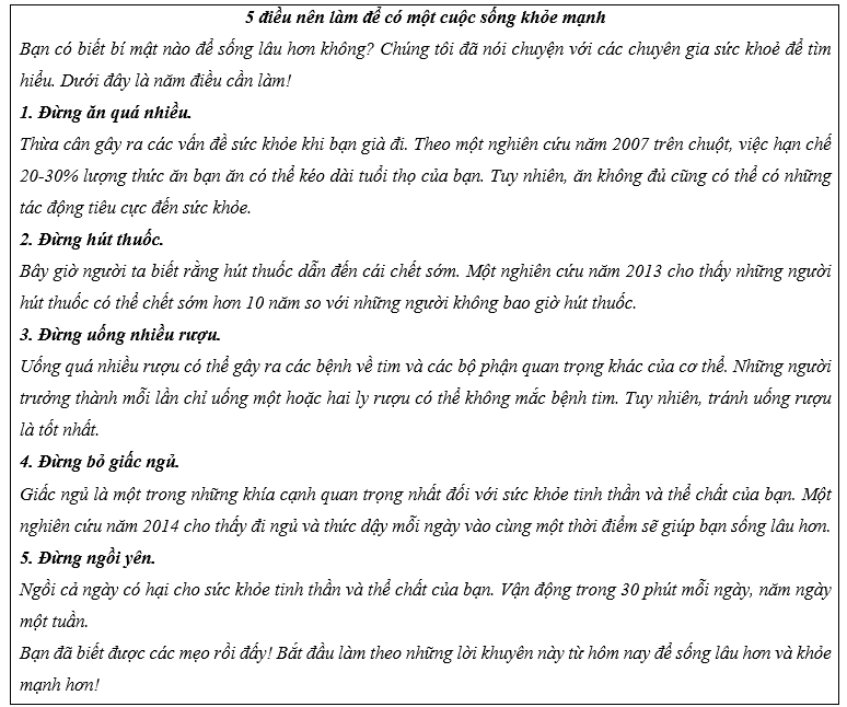 Lesson 3 - Unit 1. Health & Healthy lifestyle - SBT Tiếng Anh 11 iLearn Smart World 2 2