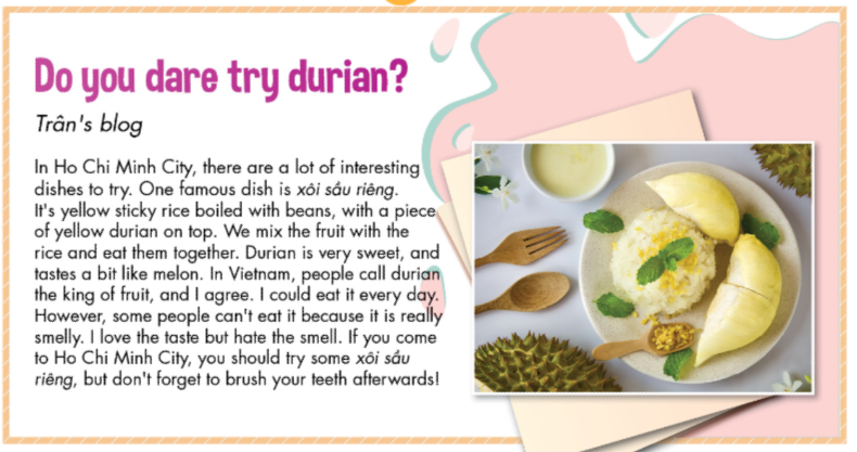 Lesson 3 - Unit 5. Food and Drinks - SBT Tiếng Anh 7 iLearn Smart World 2 1