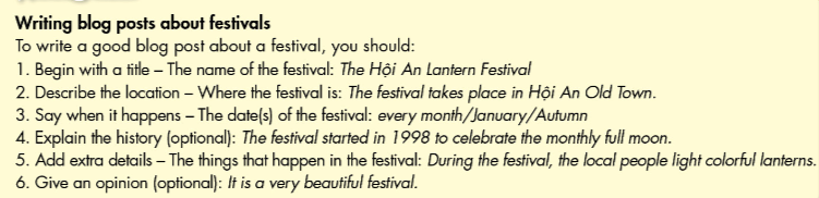 Lesson 3 - Unit 8. Festivals around the World - SBT Tiếng Anh 7 iLearn Smart World 4 1