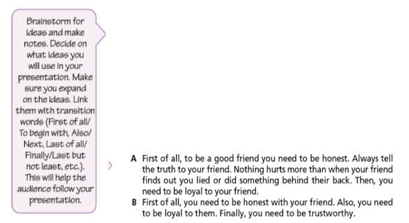 Presentation skills 1 - SBT Tiếng Anh 7 Right on! 1 1