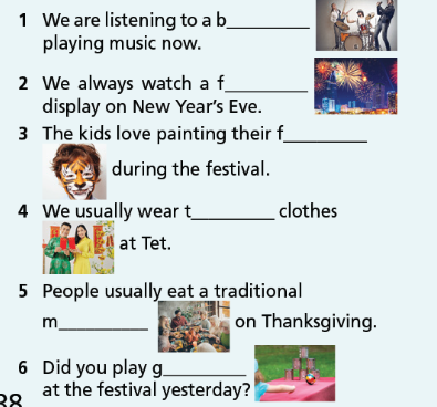 Revision (Units 3 - 4) - SBT Tiếng Anh 7 Right on! 2 1