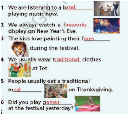 Revision (Units 3 - 4) - SBT Tiếng Anh 7 Right on! 2 2