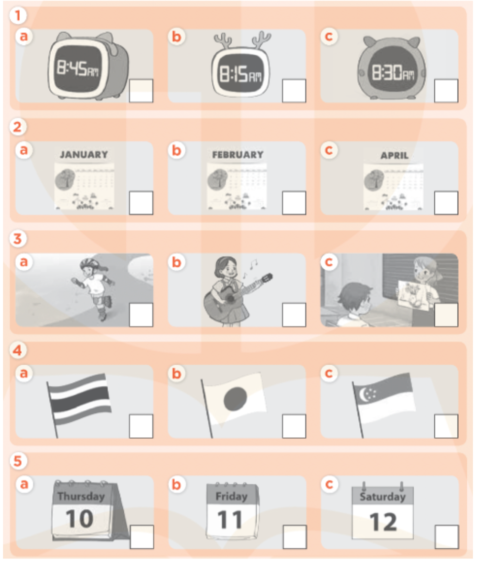 Self-check 1 - SBT Tiếng Anh 4 - Global Success 0 1