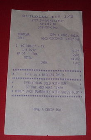 Image Example for receipt