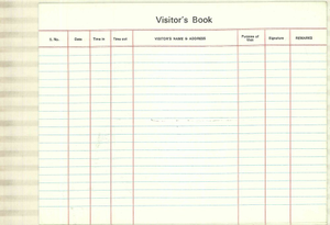 Image Example for visitor book
