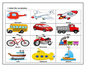 Image Example for means of transport