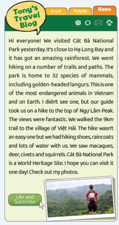 Tiếng Anh 7 Unit 6 6. Progress check 6 1