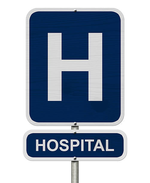 Image Example for ‘hospital ahead’ sign