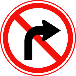 Image Example for No right turn