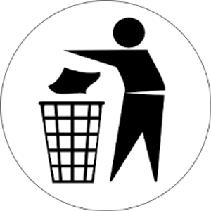 Image Example for put the rubbish in the waste bins