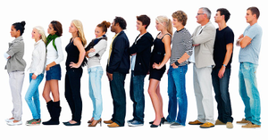 Image Example for stand in a line