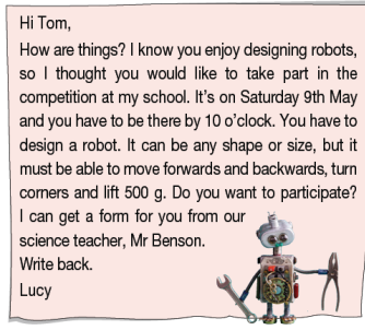 Tiếng Anh 7 Writing 4. A letter about a competition 1 1