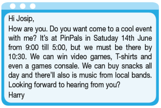 Tiếng Anh 7 Writing 4. A letter about a competition 2 1