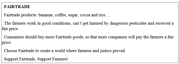 Tiếng Anh 8 CLIL Society: Fairtrade 3 3