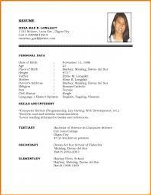 Image Example for resume
