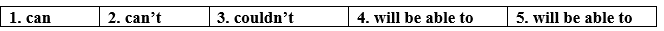 Tiếng Anh 8 Unit 6 Language focus: can, could, be able to 3 2