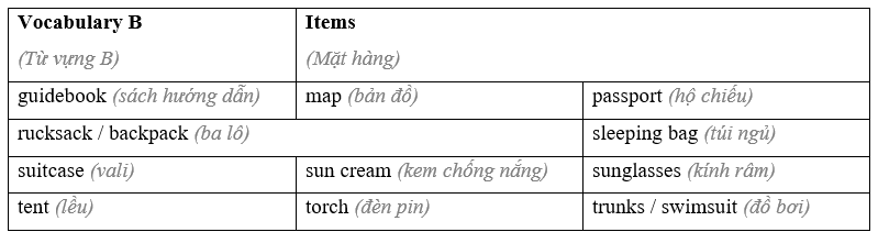 Tiếng Anh 8 Unit 8 8.1 Vocabulary 4 1