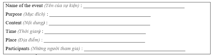 Tiếng Anh 8 Unit 8 8.7 Writing 3 1
