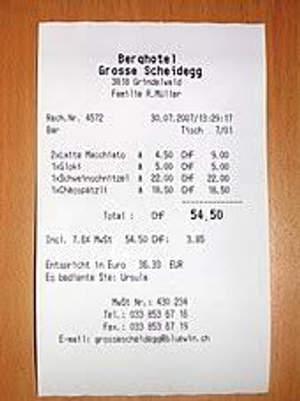 Image Example for receipt